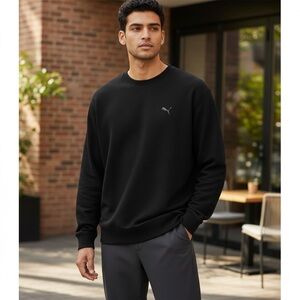 NEW! Puma Men's Classic Black Crewneck Sweater L